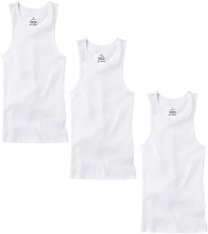 3-6 Pack Men's 100% Cotton Wife Beater A-Shirts Undershirt Plain Ribbed Tank Top
