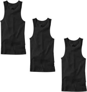 3-6 Pack Men's 100% Cotton Wife Beater A-Shirts Undershirt Plain Ribbed Tank Top