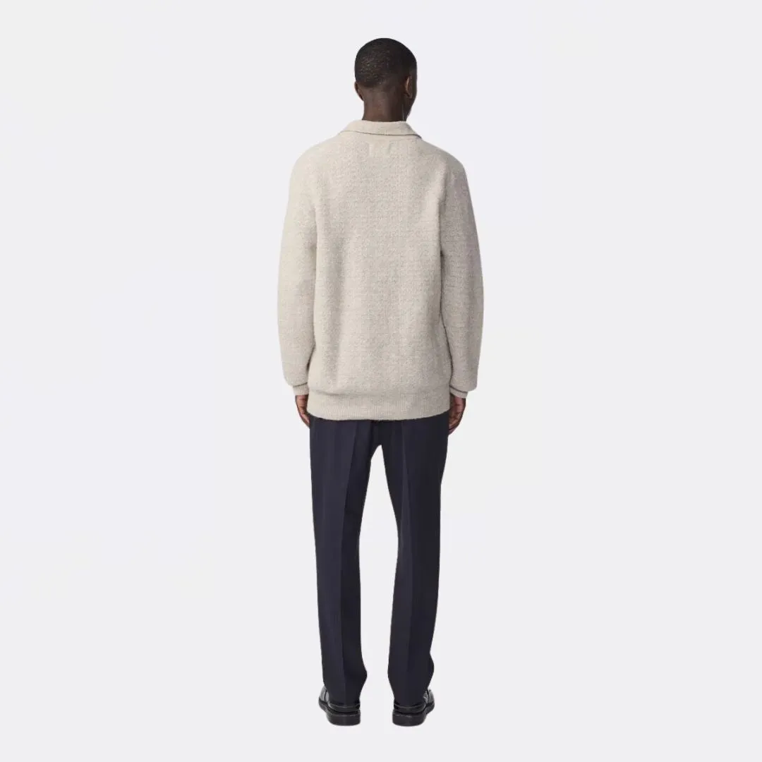 Alfie 6651 Alpaca Blend Polo (Greige)