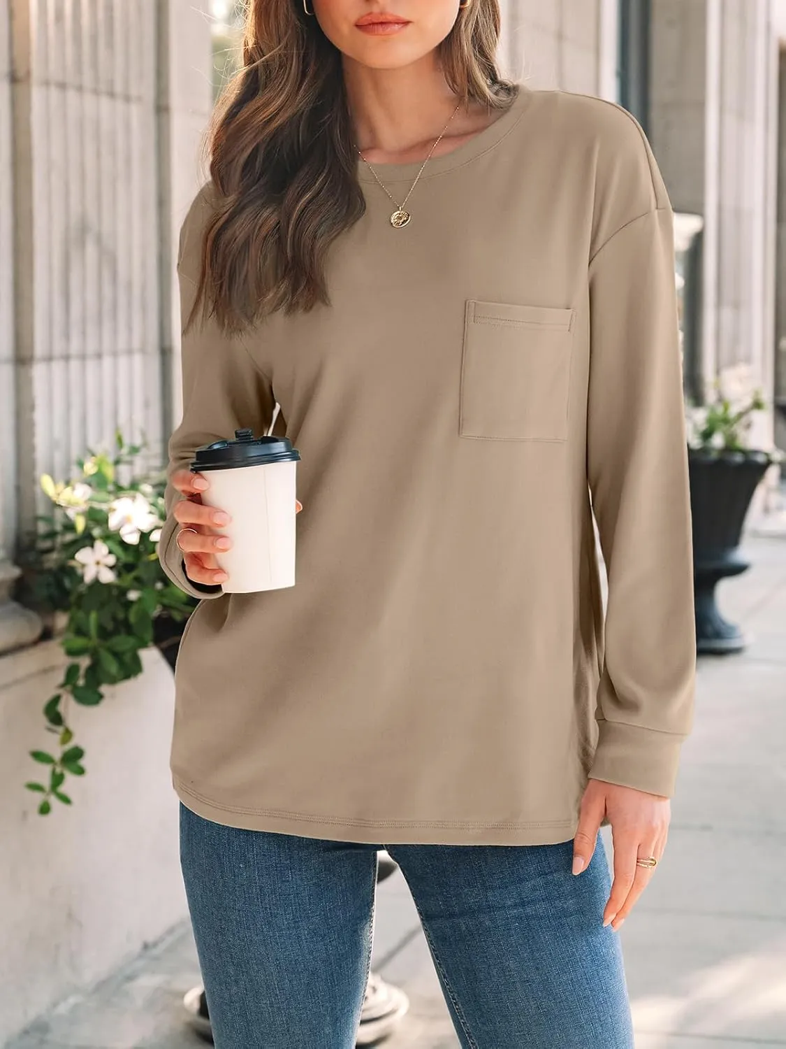 AUTOMET Womens Long Sleeve Tops Loose Fit Fall Cute Thick T Shirts Winter Cruise Outfits Trendy Clothes