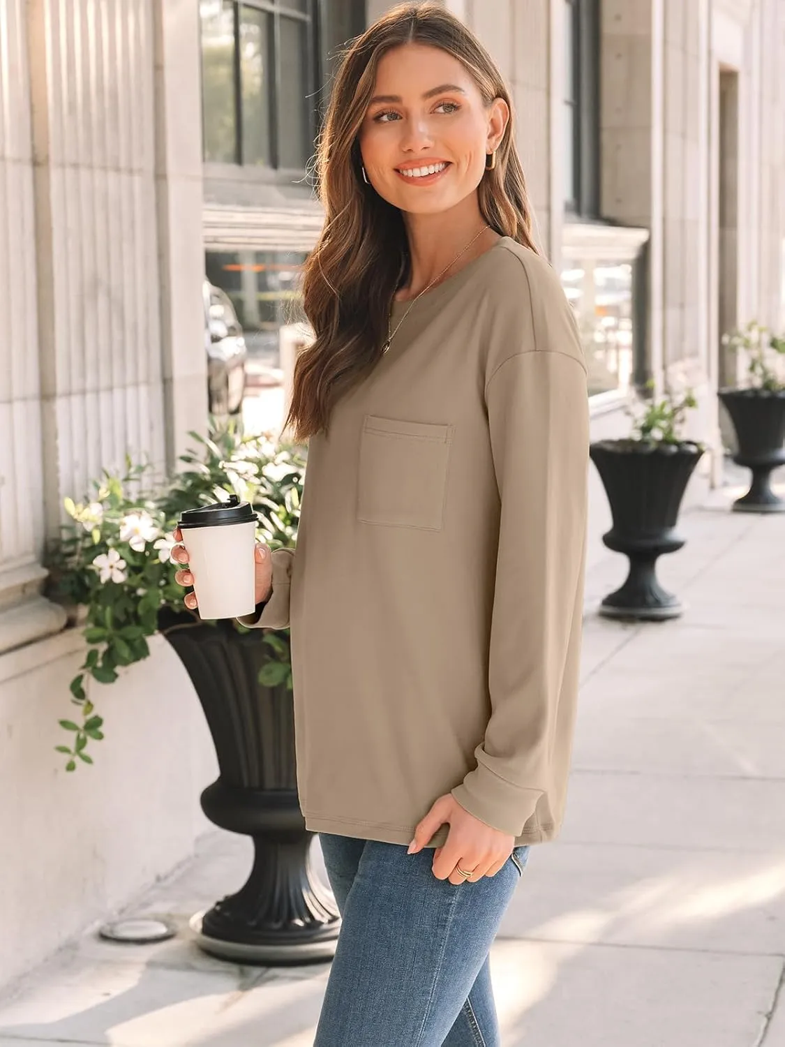 AUTOMET Womens Long Sleeve Tops Loose Fit Fall Cute Thick T Shirts Winter Cruise Outfits Trendy Clothes