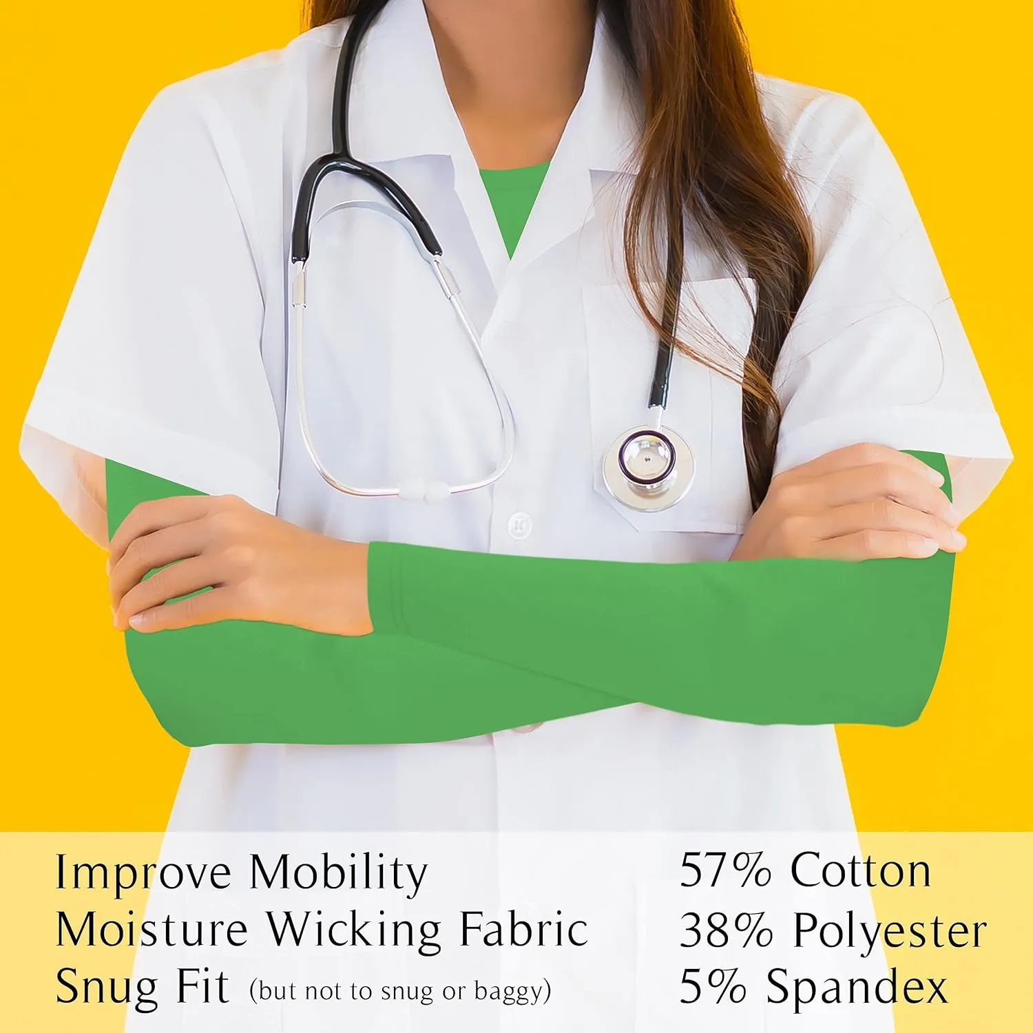 BaHoki Essentials Long Sleeve Undershirts for Scrubs - Great Stretch Shirts - 5 Pack