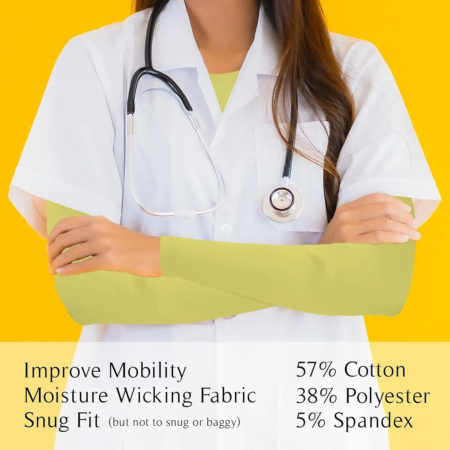 BaHoki Essentials Long Sleeve Undershirts for Scrubs - Great Stretch Shirts - 5 Pack