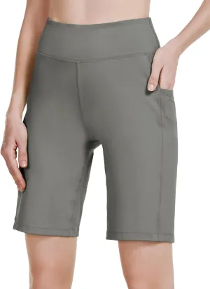 baleaf Women's 10" Long Bermuda Shorts Above Knee Length with 3 Pockets Walking Athletic Workout High Rise Yoga Running