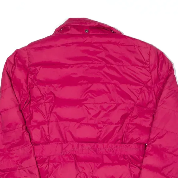 BENETTON Down Insulated Puffer Jacket Pink Womens UK 16