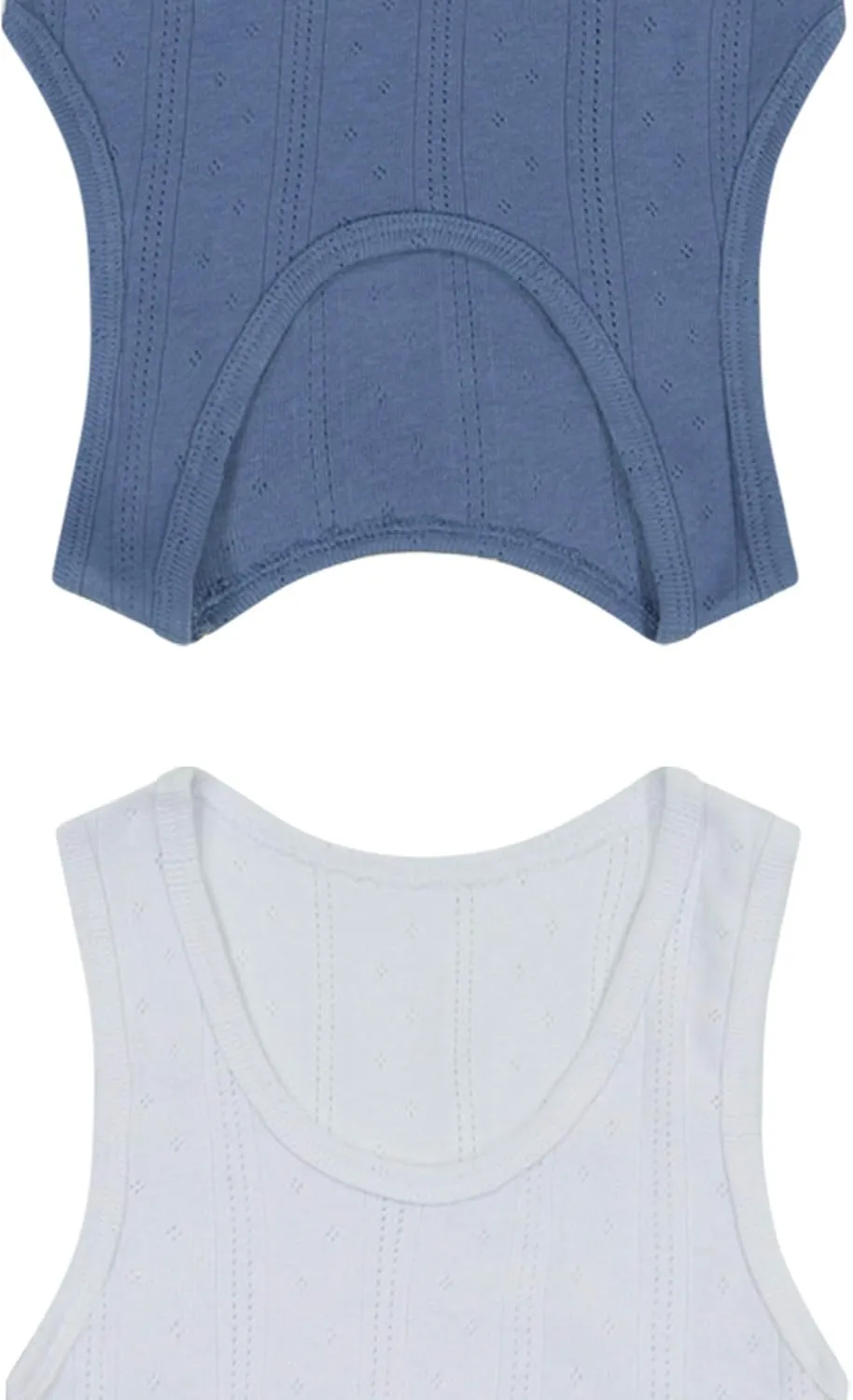 Buyless Fashion Boys Scoop Neck Tagless Undershirts Soft Cotton Tank Top (6 Pack)