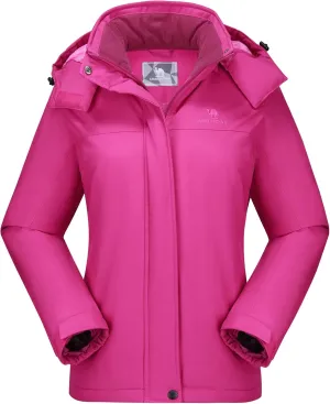 CAMEL CROWN Women's Ski Jacket Winter Snow Coat Warm Fleece Mountain Waterproof Female Jacket Snowboarding jackets