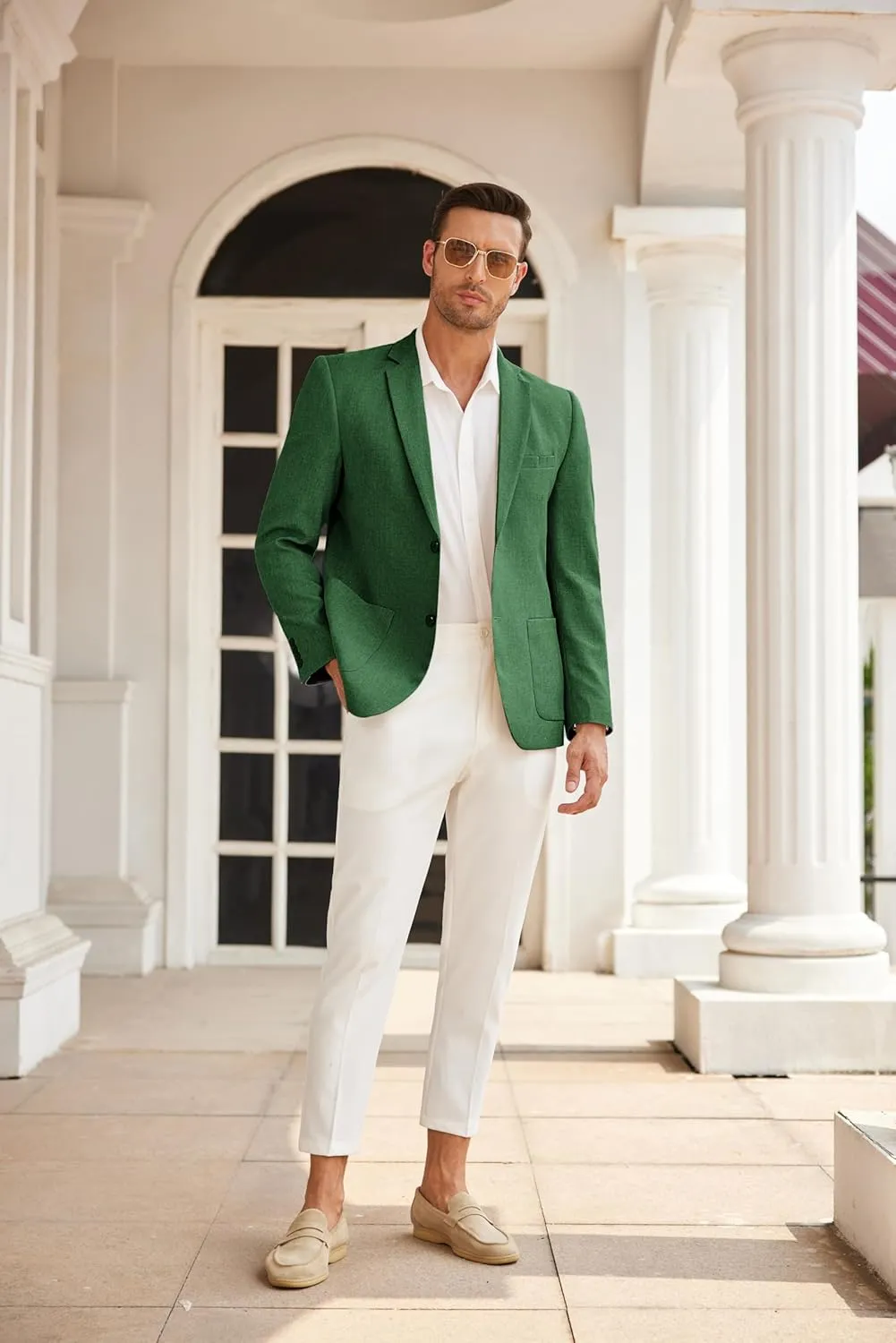 COOFANDY Mens Casual Blazer Sport Coat Lightweight Two Button Business Suit Jackets