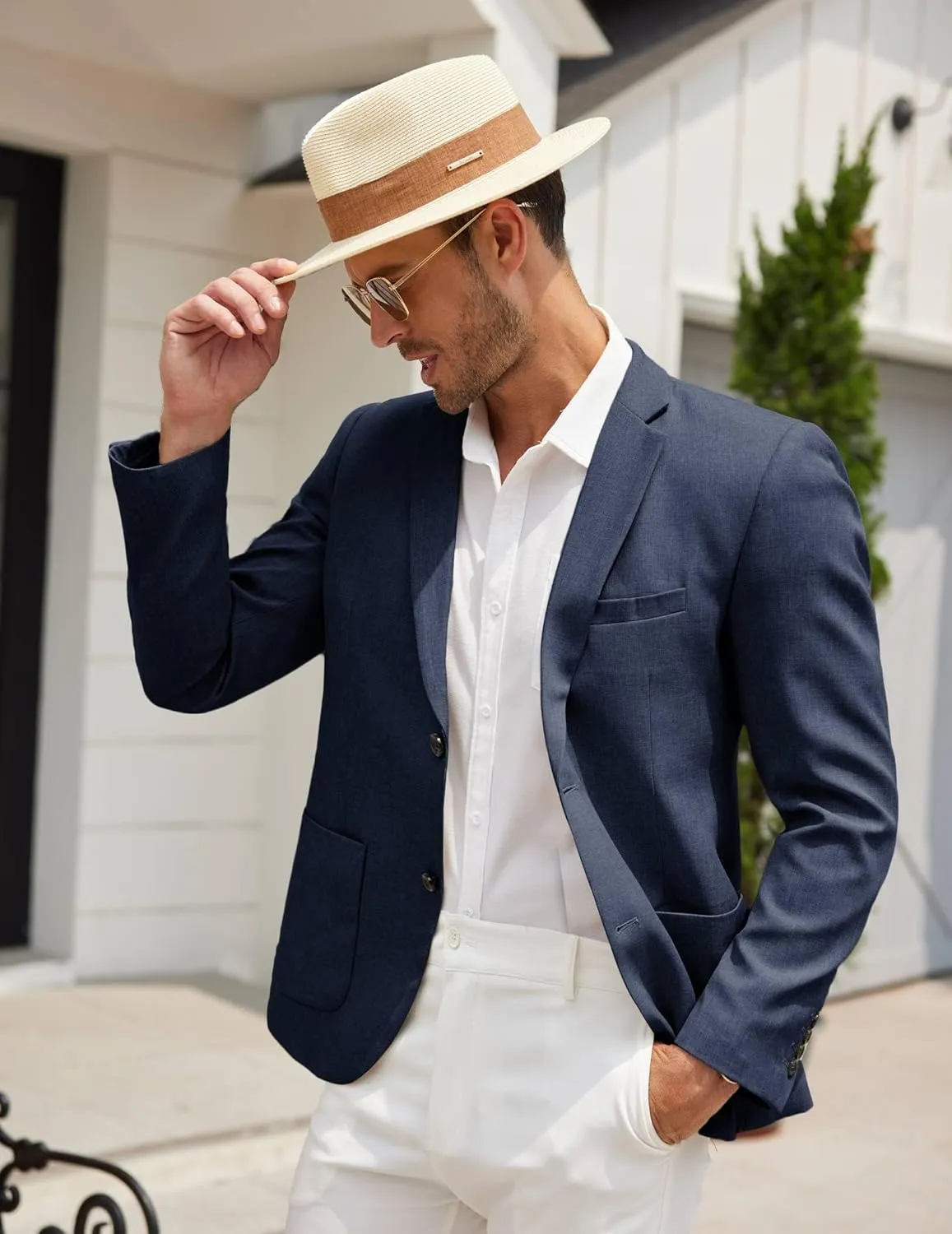COOFANDY Mens Casual Blazer Sport Coat Lightweight Two Button Business Suit Jackets