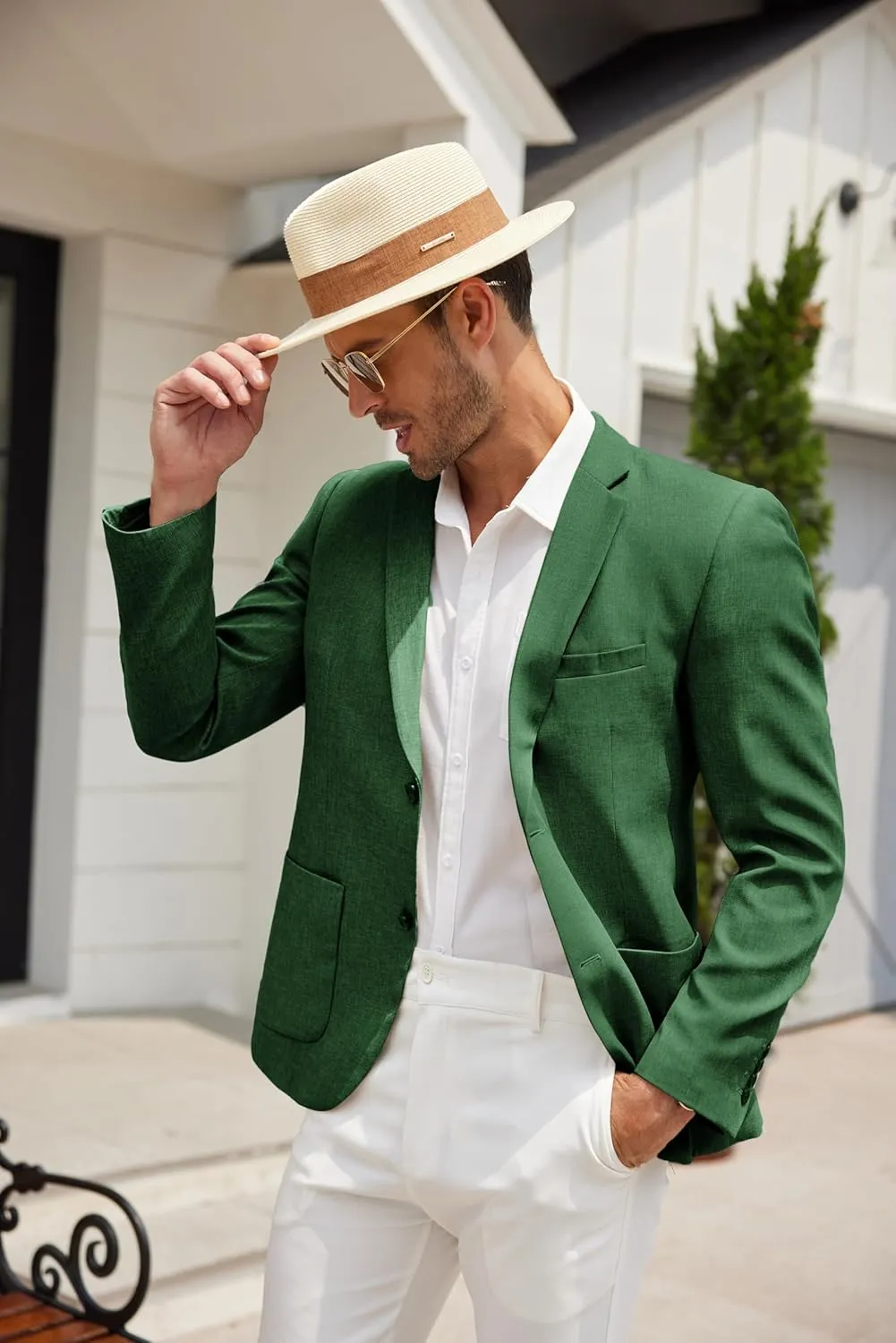 COOFANDY Mens Casual Blazer Sport Coat Lightweight Two Button Business Suit Jackets