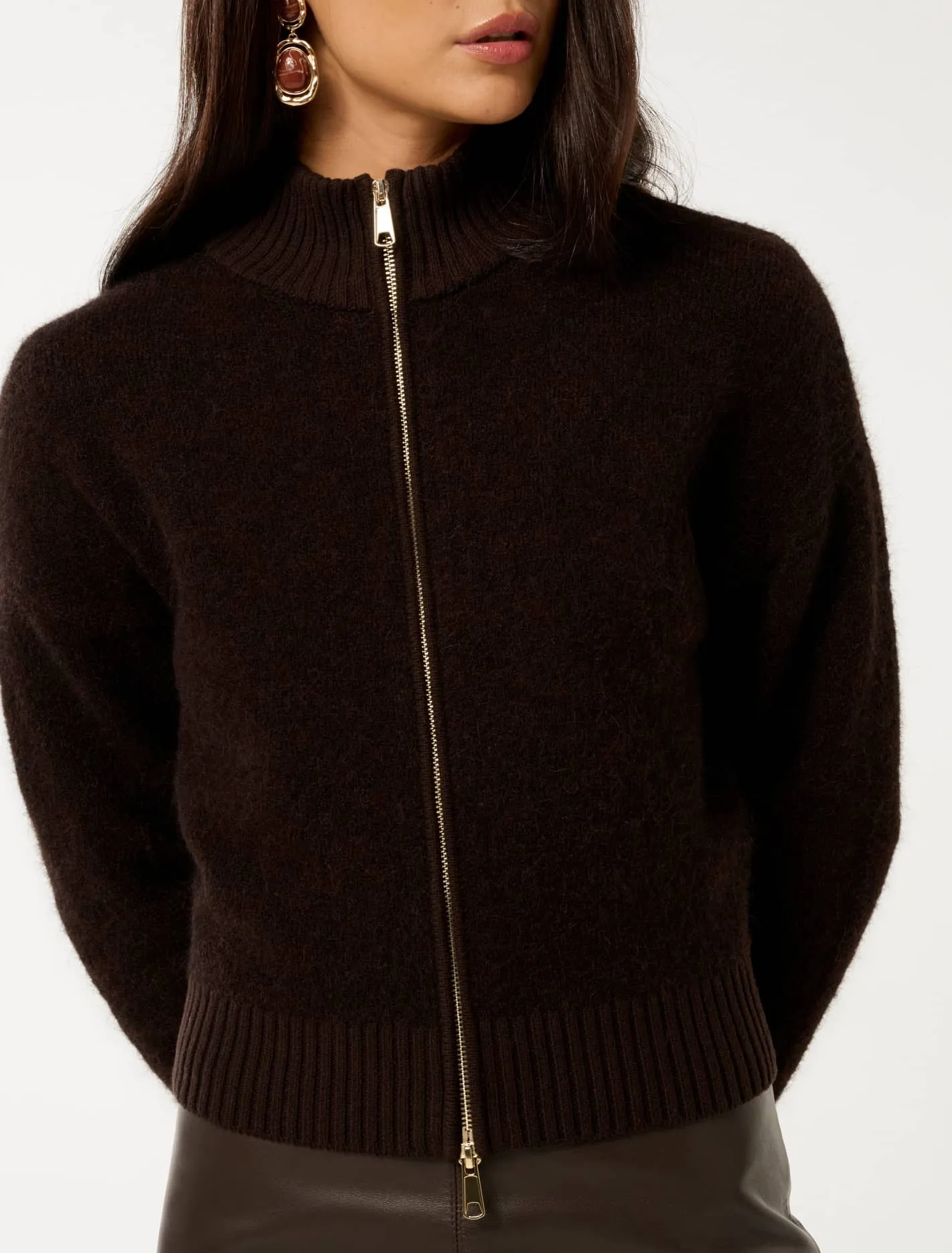 Dakota Yarn Mixed Knit Cardigan