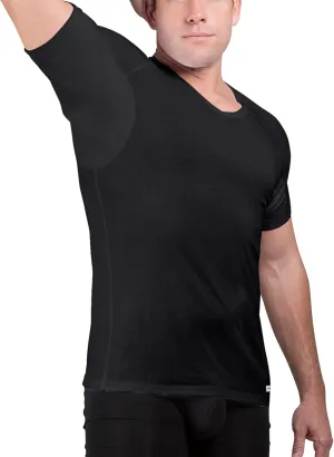 Ejis Sweatproof Undershirt for Men | V-Neck Cotton | Classic Fit T Shirt with Sweat Pads | Odor Resistant | Blocks Sweat