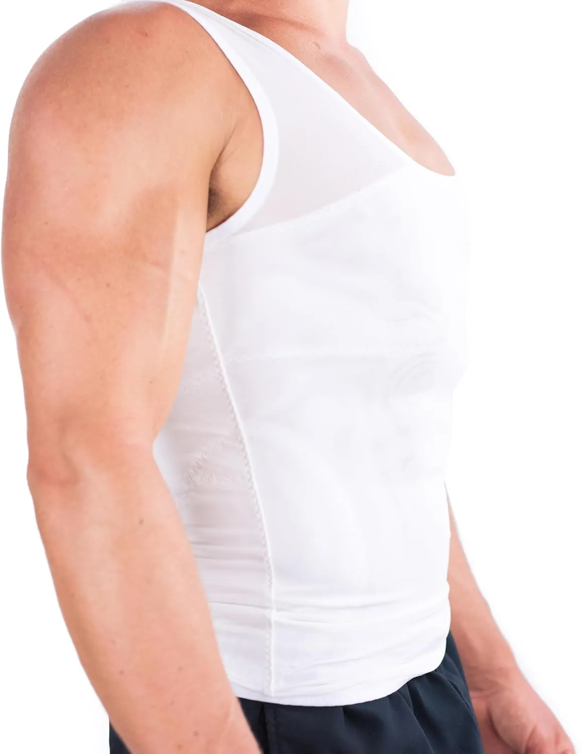 Esteem Apparel Original Men's Chest Compression Shirt to Hide Gynecomastia Moobs Shapewear