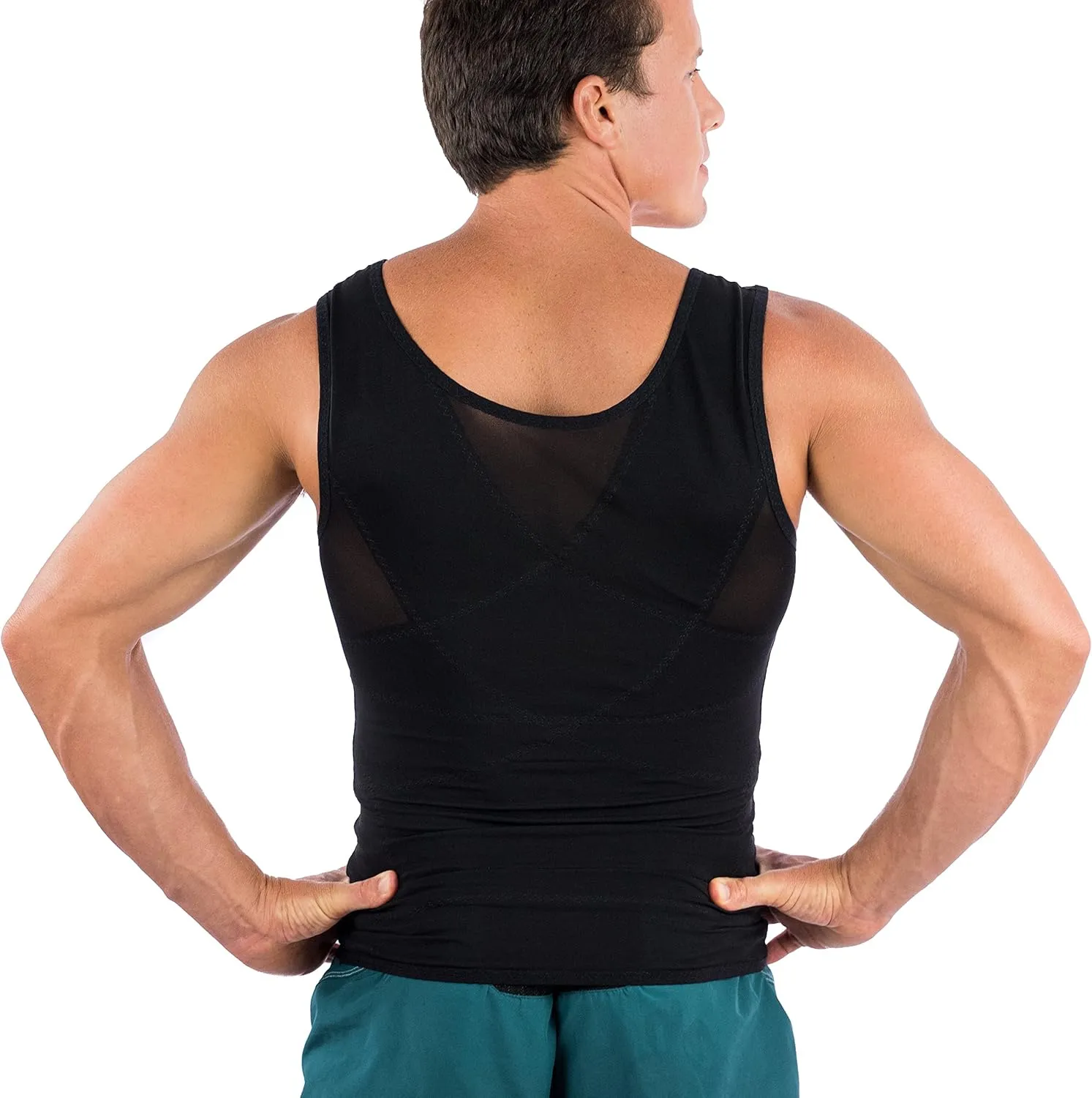 Esteem Apparel Original Men's Chest Compression Shirt to Hide Gynecomastia Moobs Shapewear