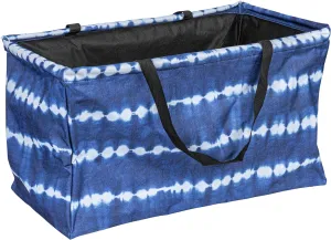 Household Essentials Krush Container All-Purpose Utility Tote, Water-Resistant Vinyl Lining, Tie Dye