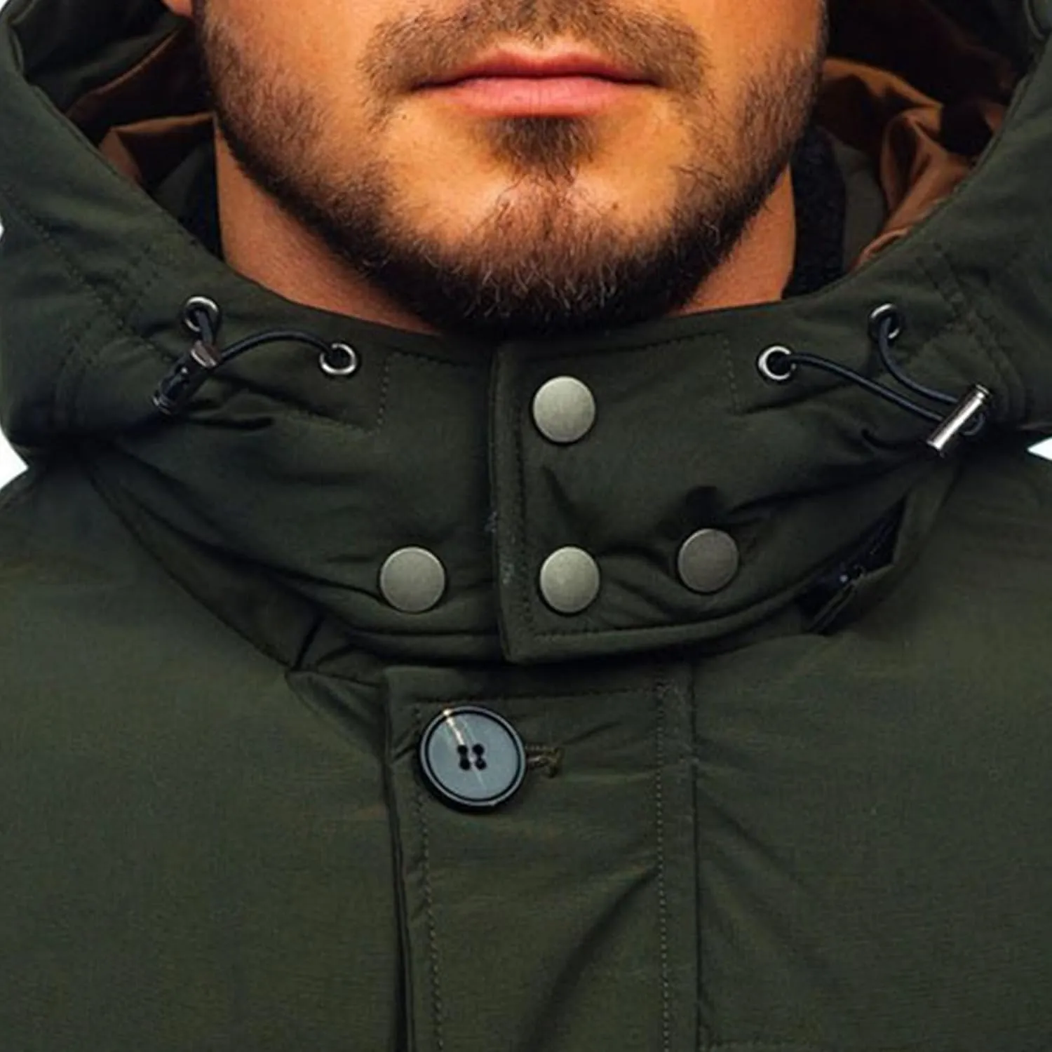 JEsilunmaMY Men's Thicken Parka Padded Puffer Jacket Windproof Cotton Winter Coat with Flap Pocket Warm Snow Ski Down Coats