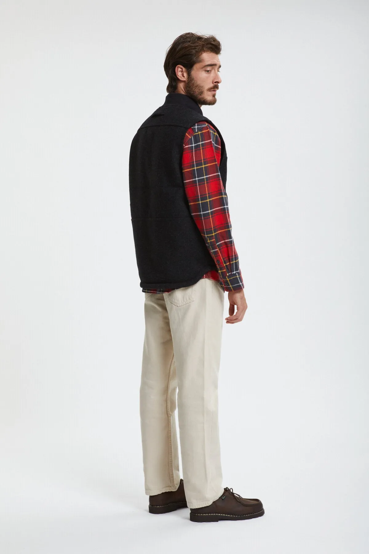 LINED MACKINAW WOOL WORK VEST