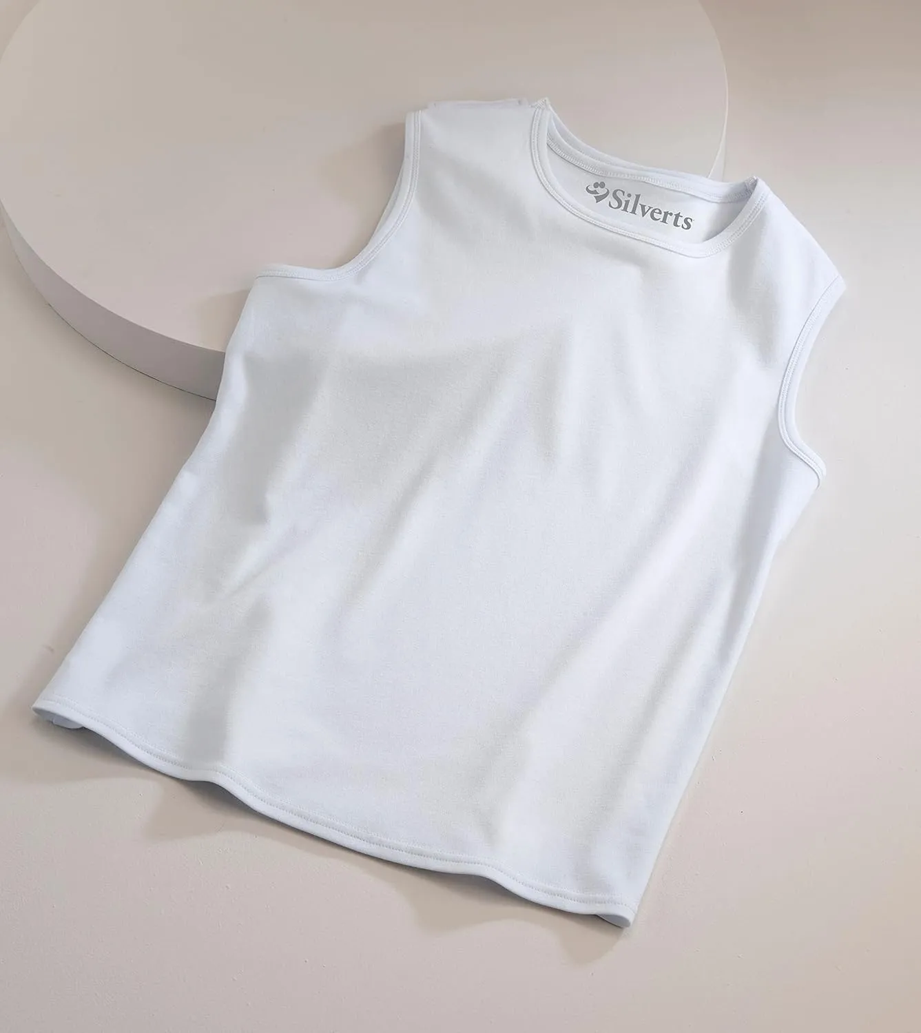 Mens Adaptive Cotton Sleeveless Undershirt - 3 Pack