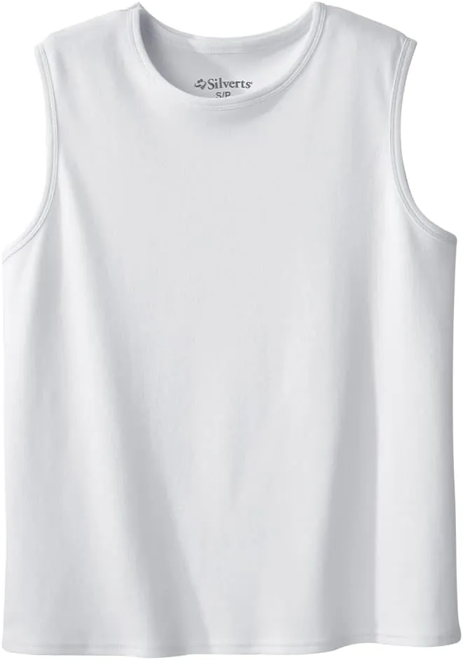 Mens Adaptive Cotton Sleeveless Undershirt - 3 Pack