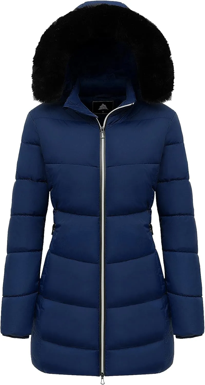MOERDENG Women's Winter Windproof Warm Down Coats Waterproof Thicken Hooded fashions Puffer Jacket