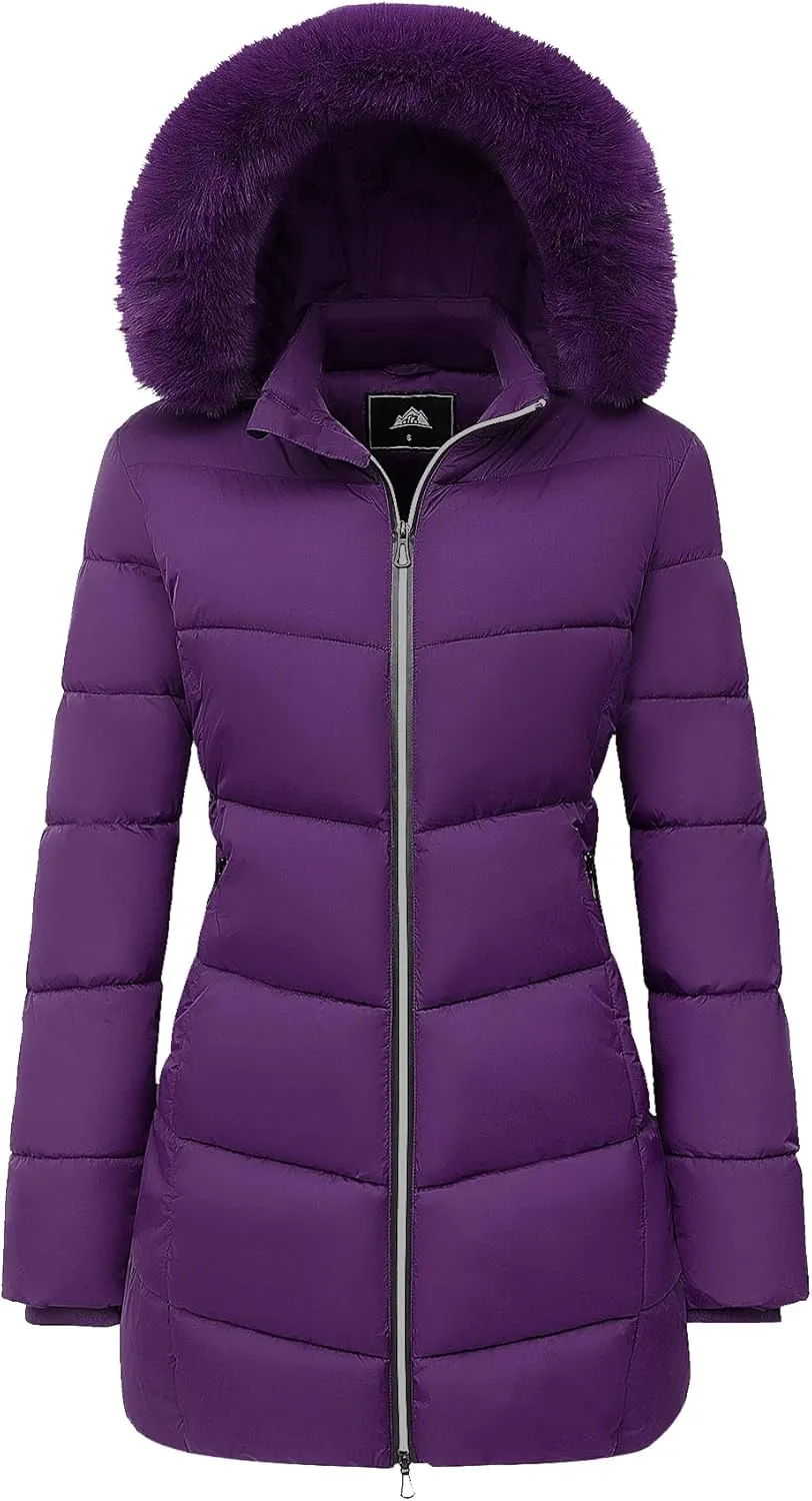 MOERDENG Women's Winter Windproof Warm Down Coats Waterproof Thicken Hooded fashions Puffer Jacket