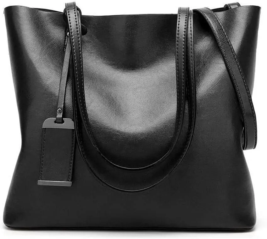 MSBEAN Shoulder bag Leather Bucket Bag Double Strap Handbag Shoulder Bags for Women All-Purpose Shopping