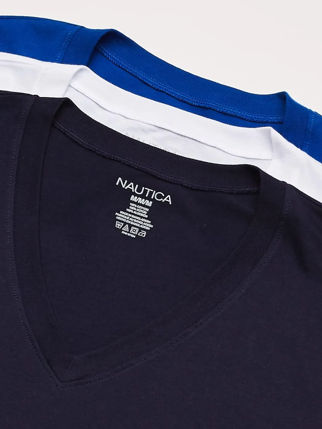Nautica Men's Cotton V-Neck 3-Pack T-Shirt