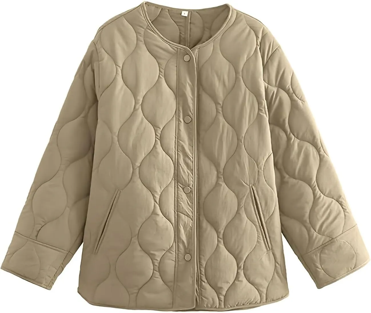 PEHMEA Women's Quilted Lightweight Jackets Button Down Puffer Jacket Coats Fashion Warm Padded Outwear with Pockets
