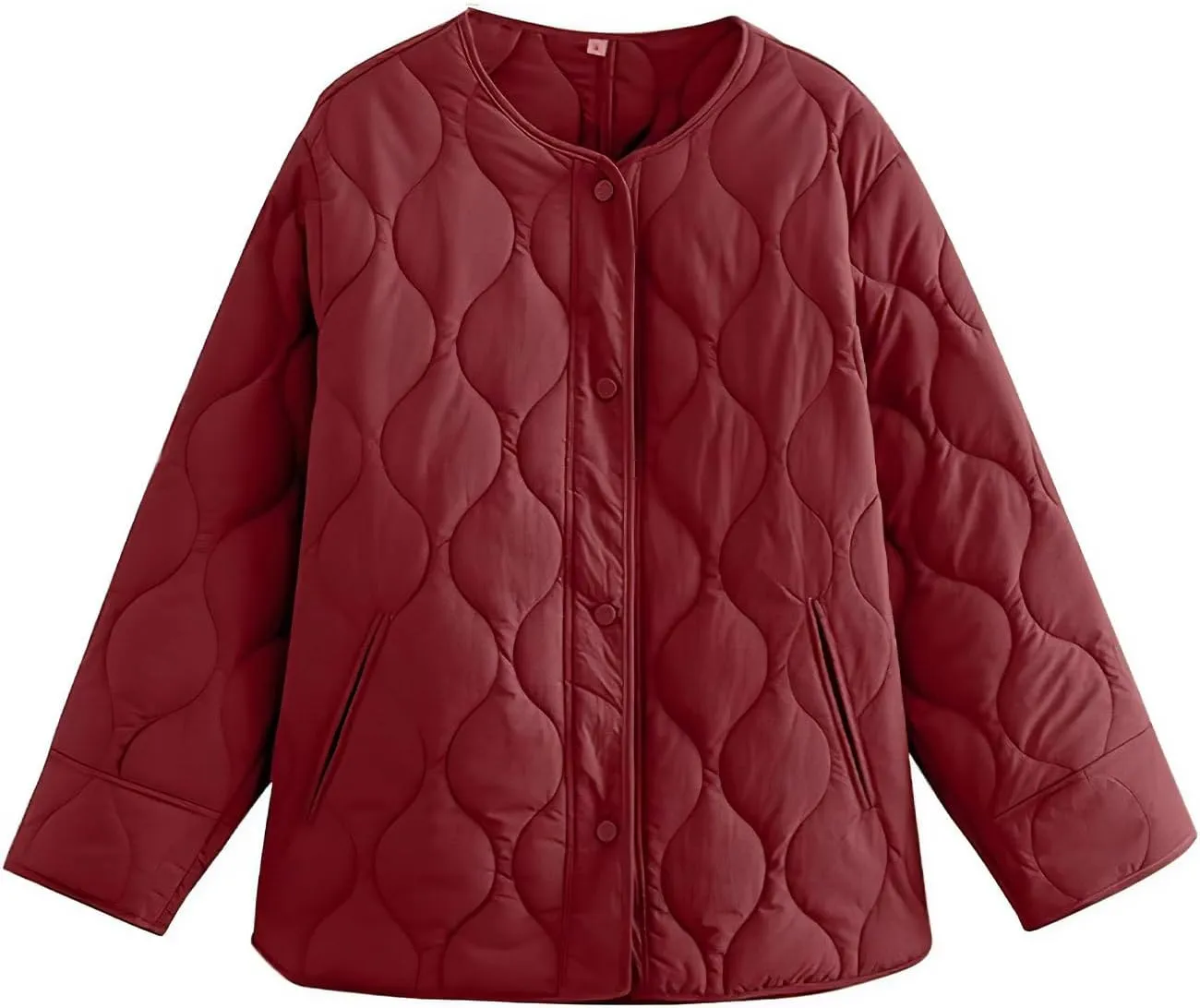 PEHMEA Women's Quilted Lightweight Jackets Button Down Puffer Jacket Coats Fashion Warm Padded Outwear with Pockets