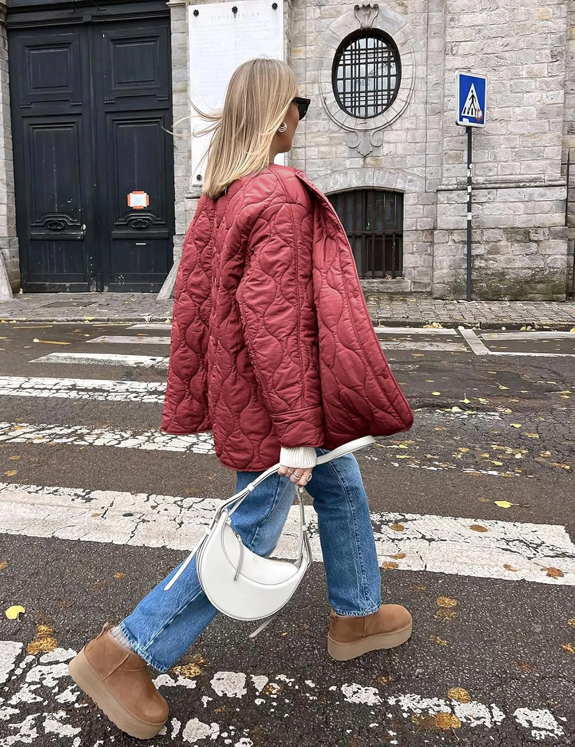 PEHMEA Women's Quilted Lightweight Jackets Button Down Puffer Jacket Coats Fashion Warm Padded Outwear with Pockets