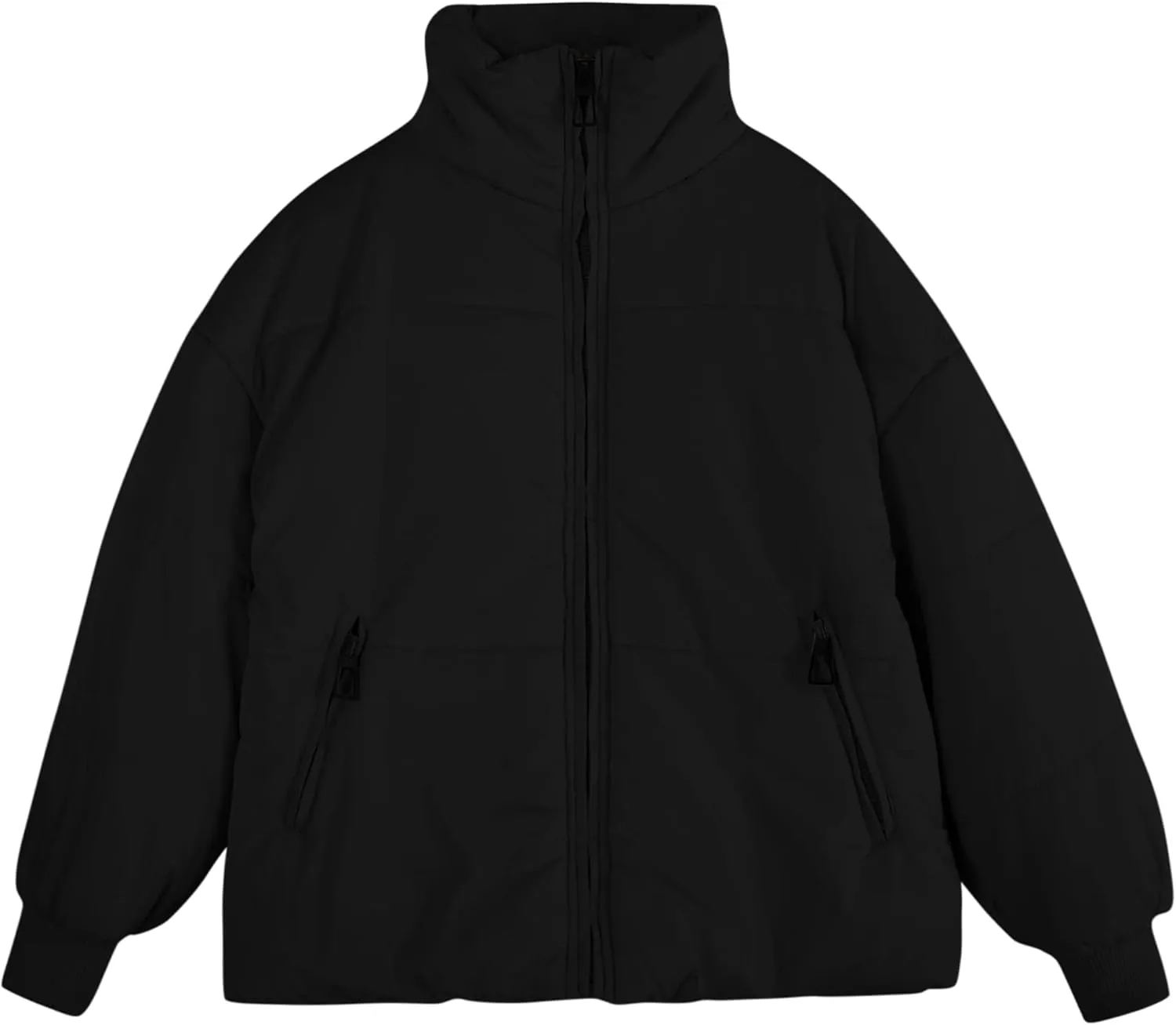 rrhss Girls Winter Long Sleeve Zip Puffer Jacket Kids Baggy Short Down Coats