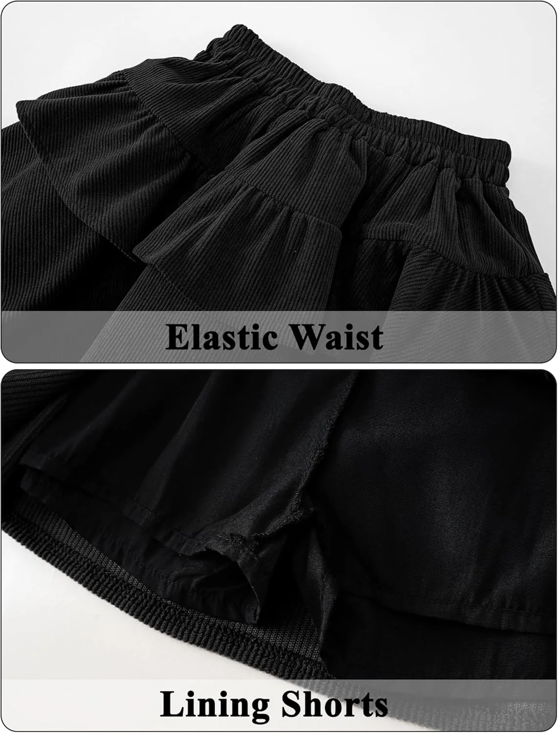 SEAUR Girl's Corduroy Short Skirt Mini High Waist A Line Pleated Skirt Casual Uniforms School Skirt