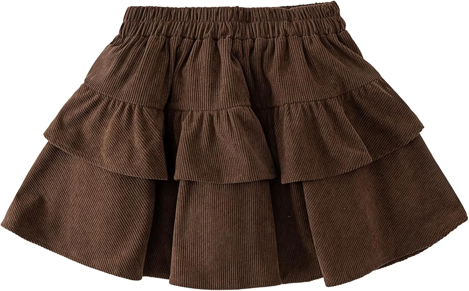 SEAUR Girl's Corduroy Short Skirt Mini High Waist A Line Pleated Skirt Casual Uniforms School Skirt