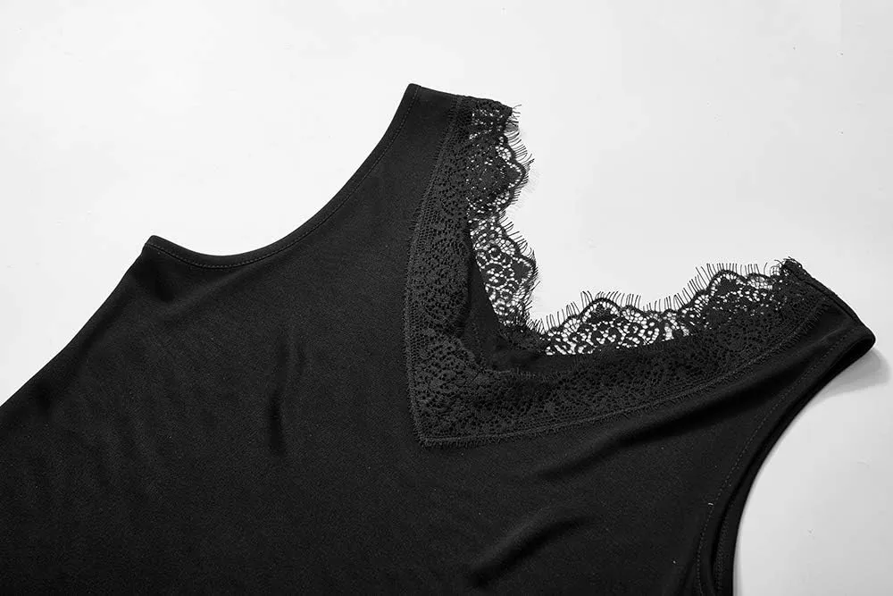 SilRiver Womens Silk Wide Straps Camisole V - Neck Cami Tank Top Stretch Undershirts Eyelash Laced Vest