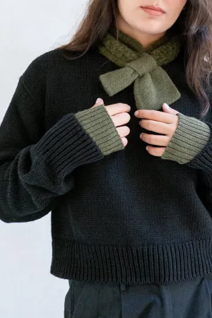 Sloane Open Mittens - Olive