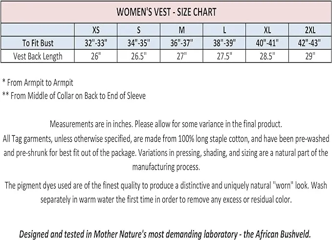 Tag Safari Women's Safari Vest with Covered Oversized Pockets