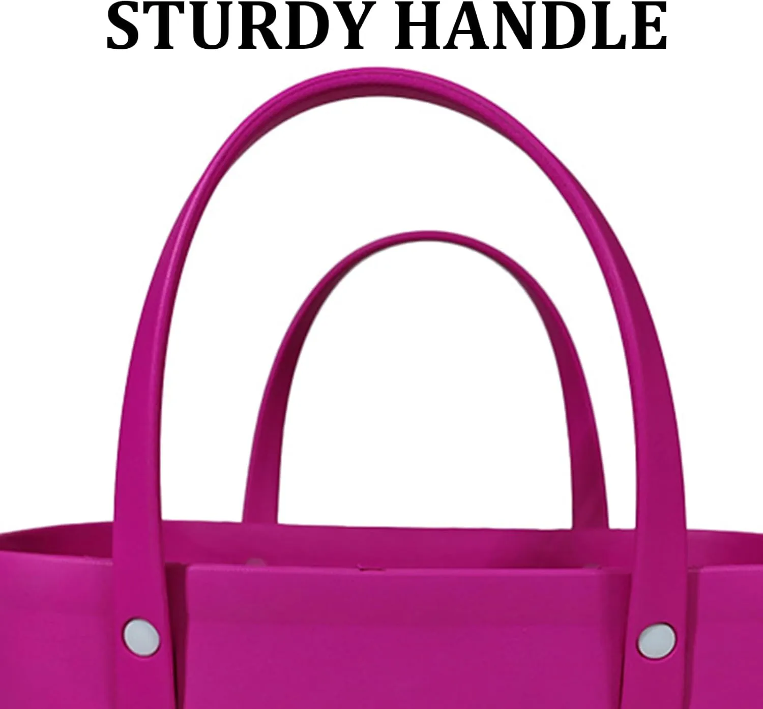 Tote Bag - Lightweight,Washable,Durable-All Purpose EVA Beach Bag for Women Rubber Tote for Travel,Bucket