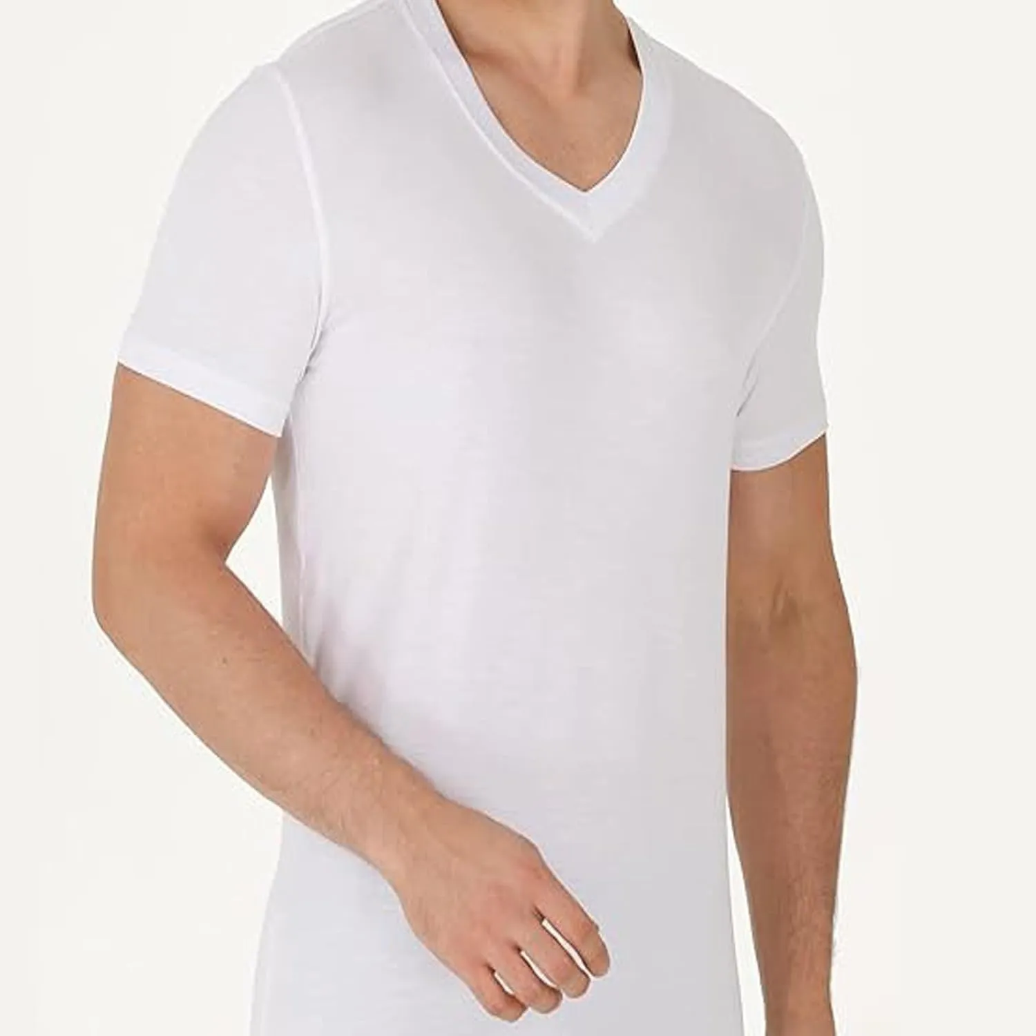 V Neck T Shirts for Men Rayon Made from Bamboo Tees Moisture Wicking Undershirts 3 Pack