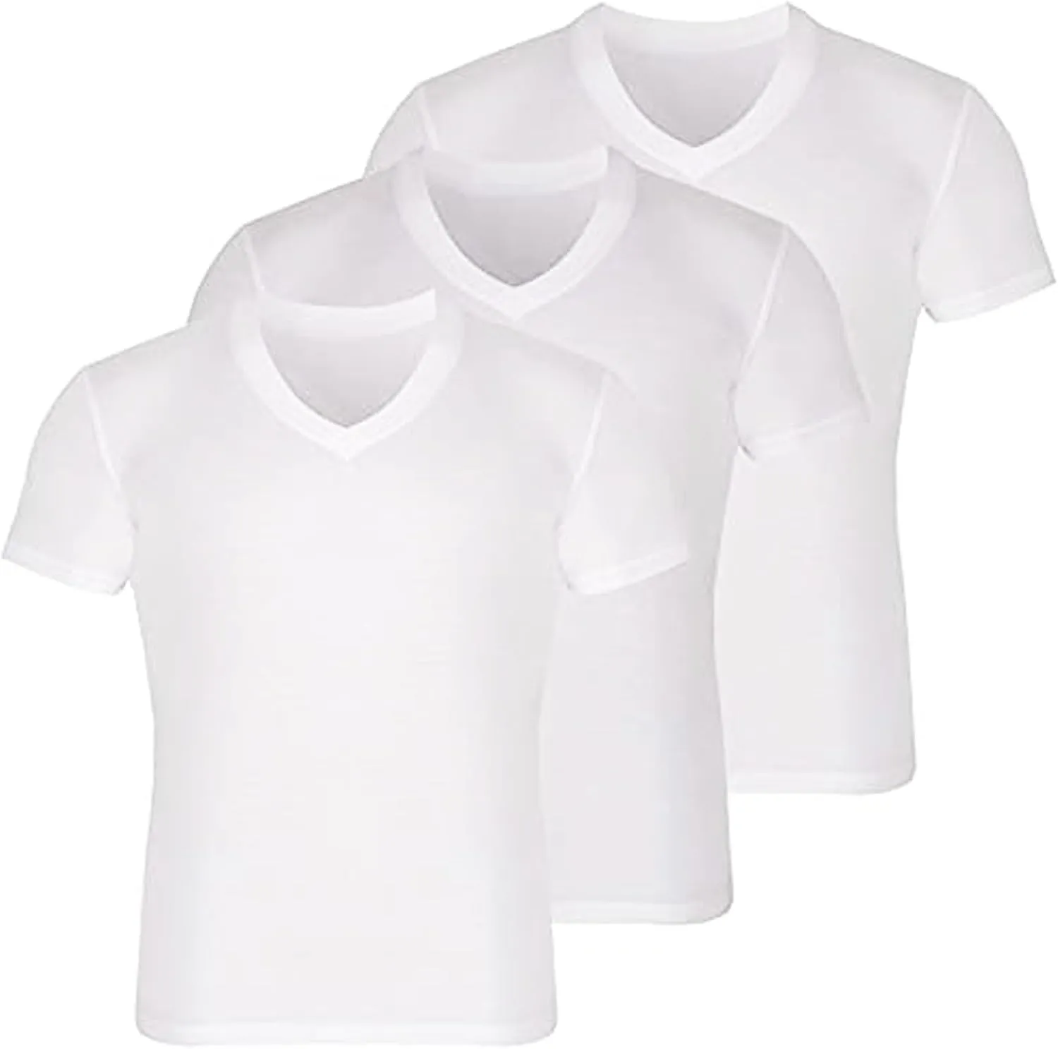 V Neck T Shirts for Men Rayon Made from Bamboo Tees Moisture Wicking Undershirts 3 Pack