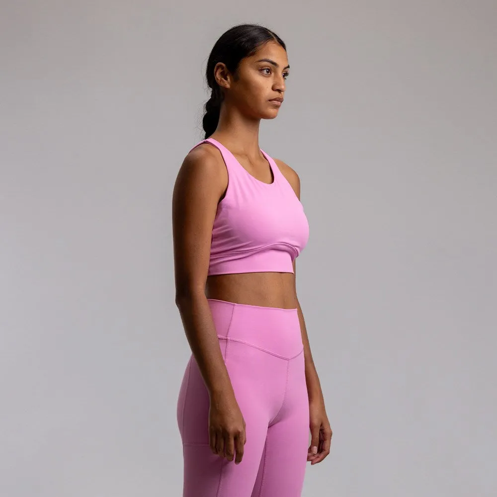 Velocity Sinuous Halter Neck Bra - Women's HAZE