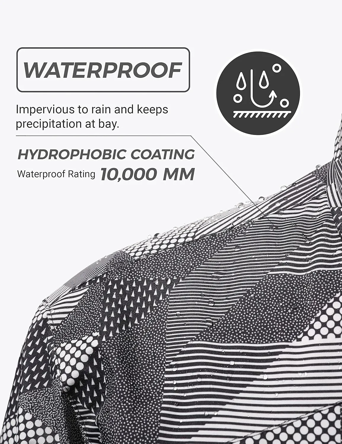 Wantdo Men's Plus Size Waterproof Ski Jacket Big&Tall Warm Winter Hooded Coat Snow Mountain Windbreaker