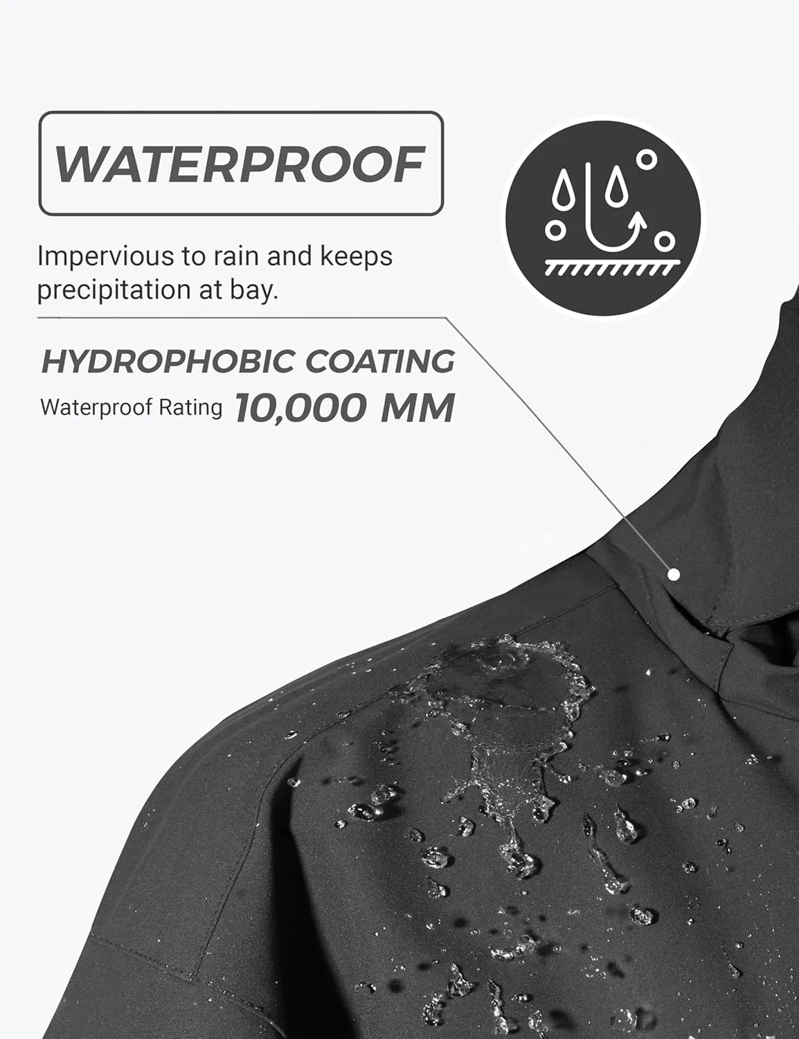 Wantdo Men's Plus Size Waterproof Ski Jacket Big&Tall Warm Winter Hooded Coat Snow Mountain Windbreaker