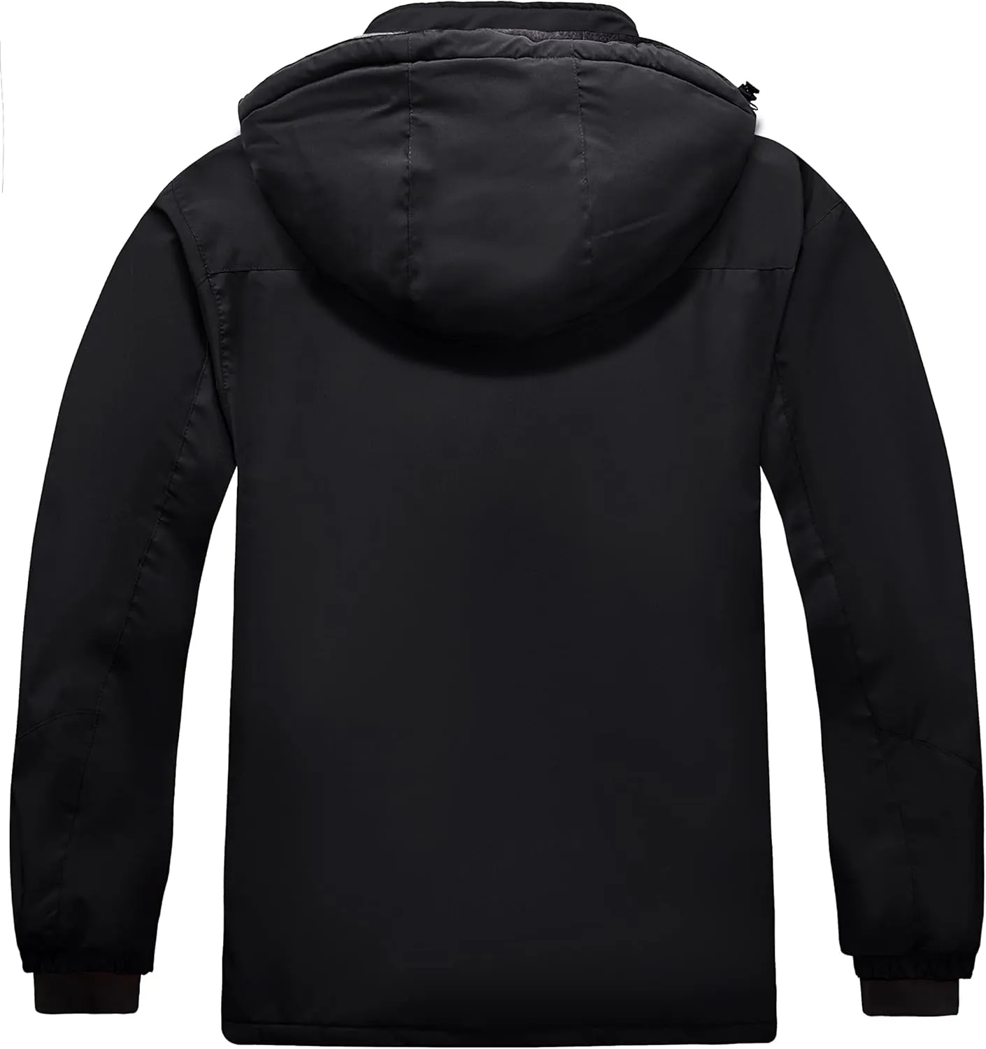 Wantdo Men's Plus Size Waterproof Ski Jacket Big&Tall Warm Winter Hooded Coat Snow Mountain Windbreaker