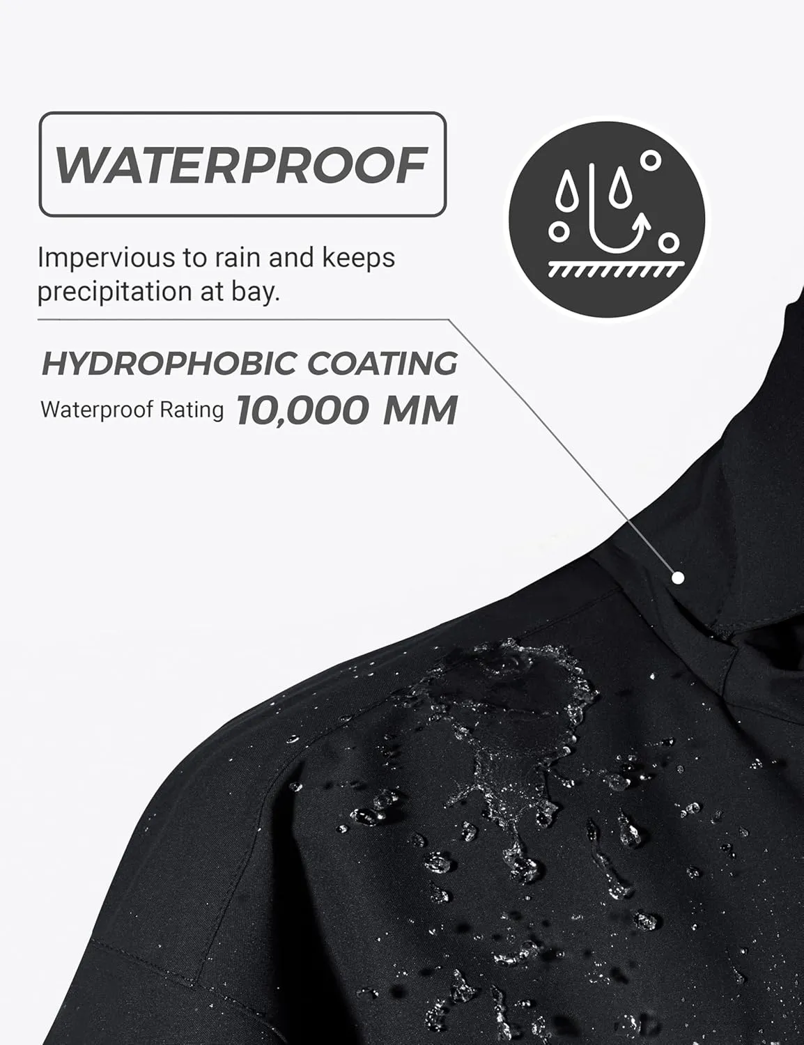 Wantdo Men's Plus Size Waterproof Ski Jacket Big&Tall Warm Winter Hooded Coat Snow Mountain Windbreaker