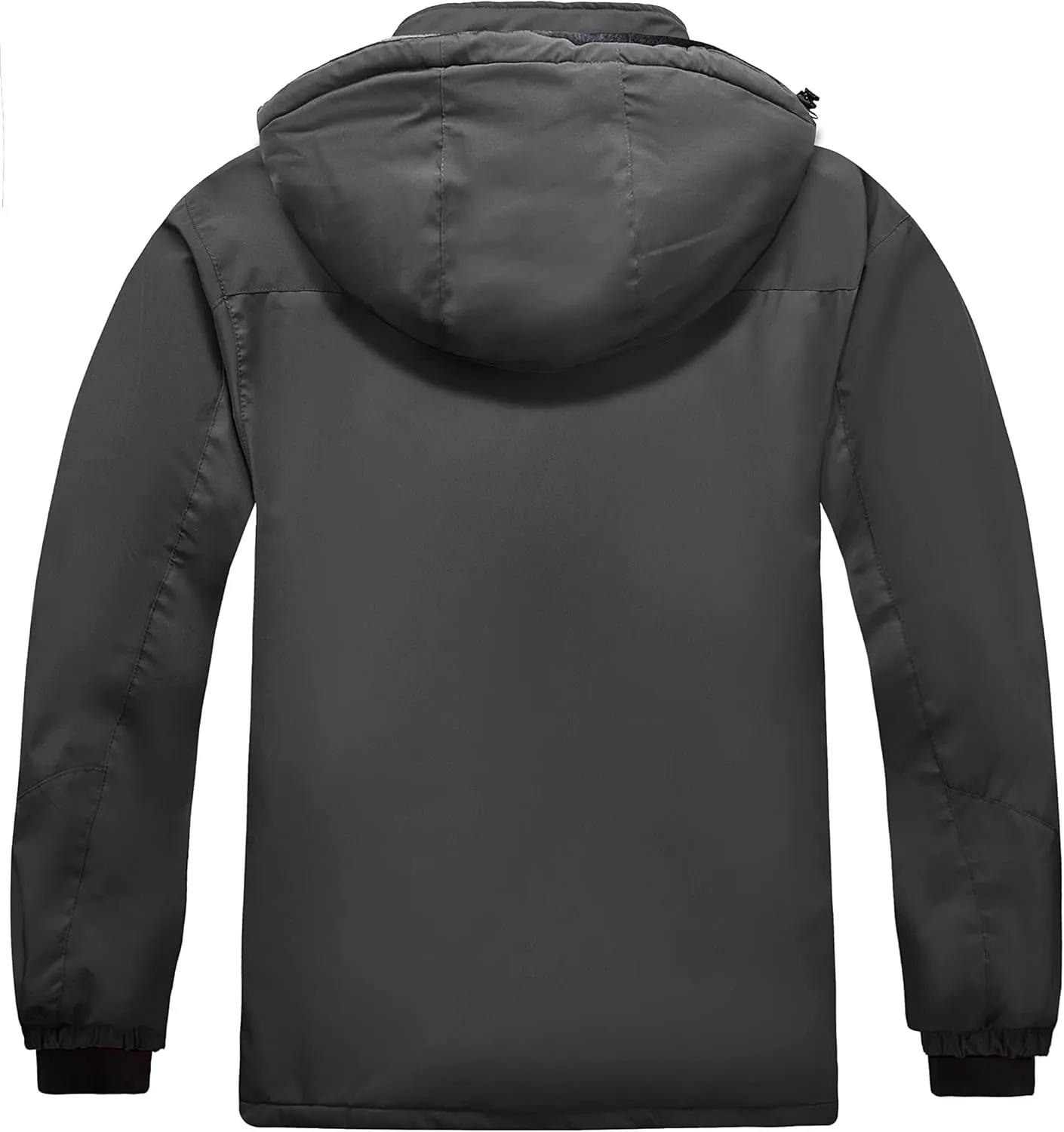 Wantdo Men's Plus Size Waterproof Ski Jacket Big&Tall Warm Winter Hooded Coat Snow Mountain Windbreaker