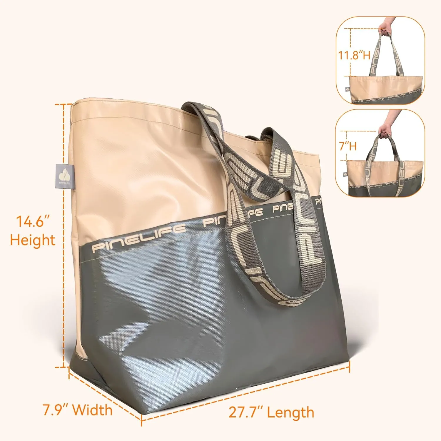 Waterproof Tote Bag for Women Large Beach Totes for Shopping, Work, Everday, Travel, Gym, All Purpose Tote Bag