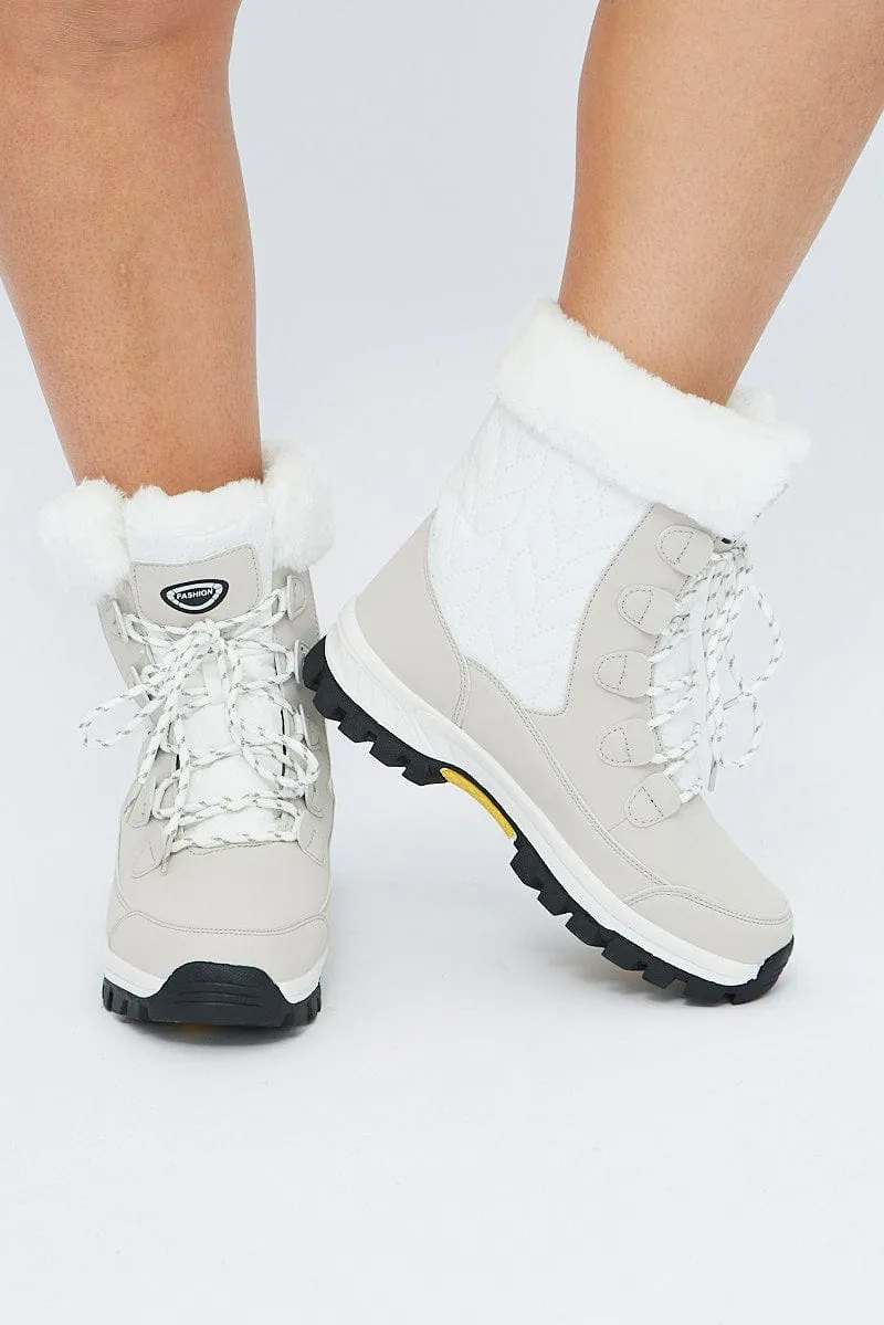 White Snow Boots