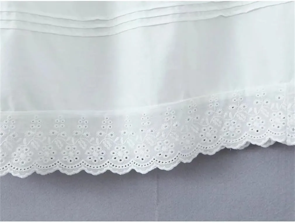 Women Lace Patchwork Folds Midi Skirt Vintage Elastic High Waist Holiday Skirts