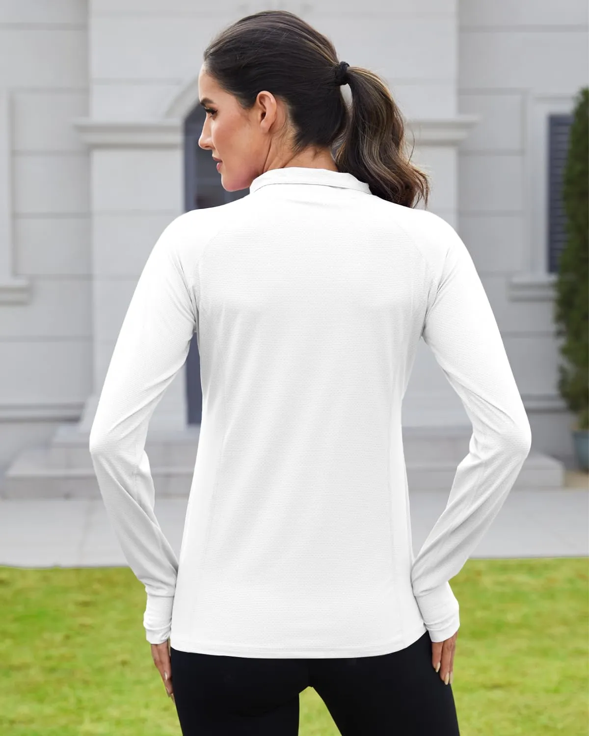 Women's 1/4 Zip Shirt UPF 50  Sun Protection Pullover Lightweight Long Sleeve Shirts Running Hiking Workout Tops