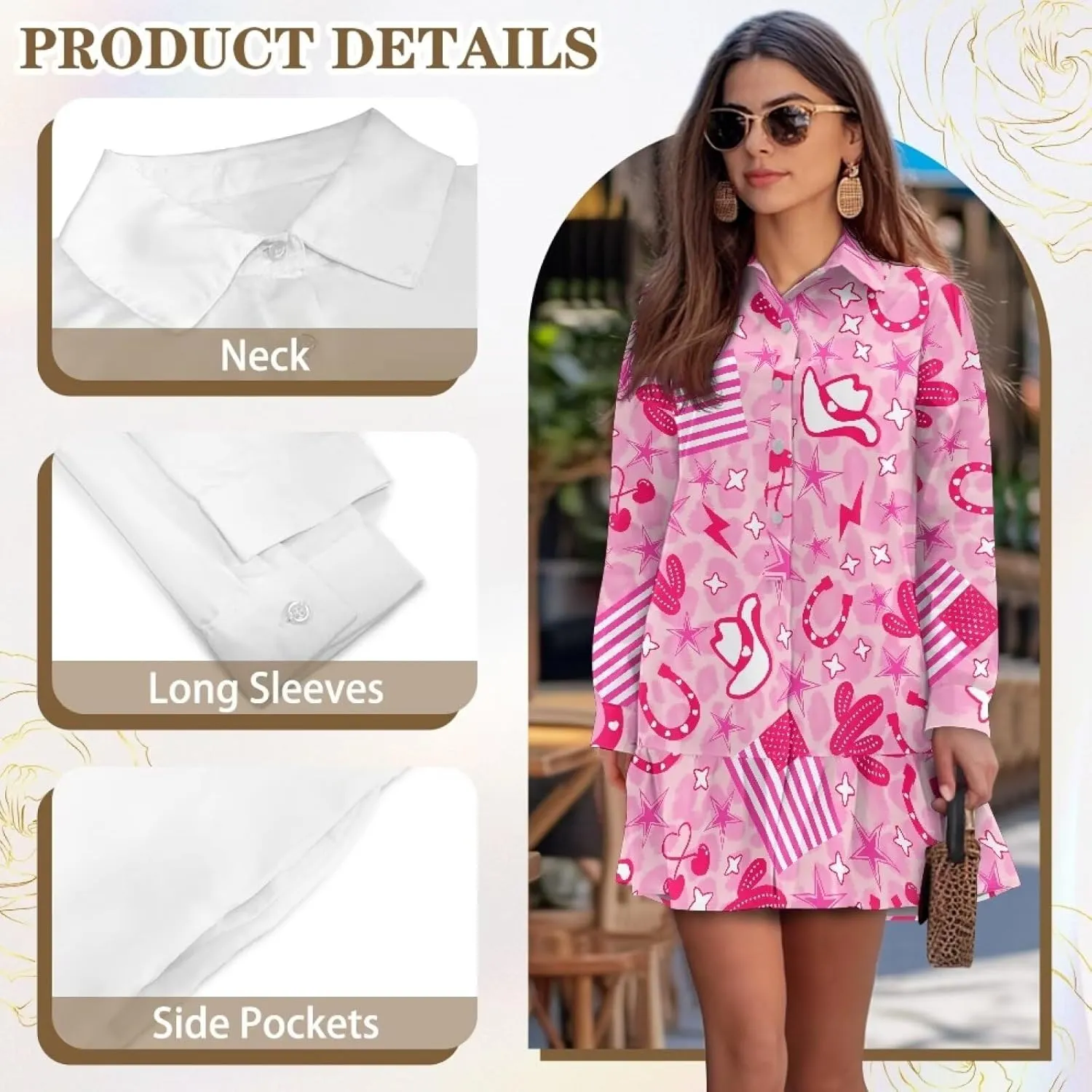 Women's V Neck A-Line Dress Long Sleeve Ruffled Short Dress Casual Knit Mini Dresses Women Y2K Flowy Dress S-XXL